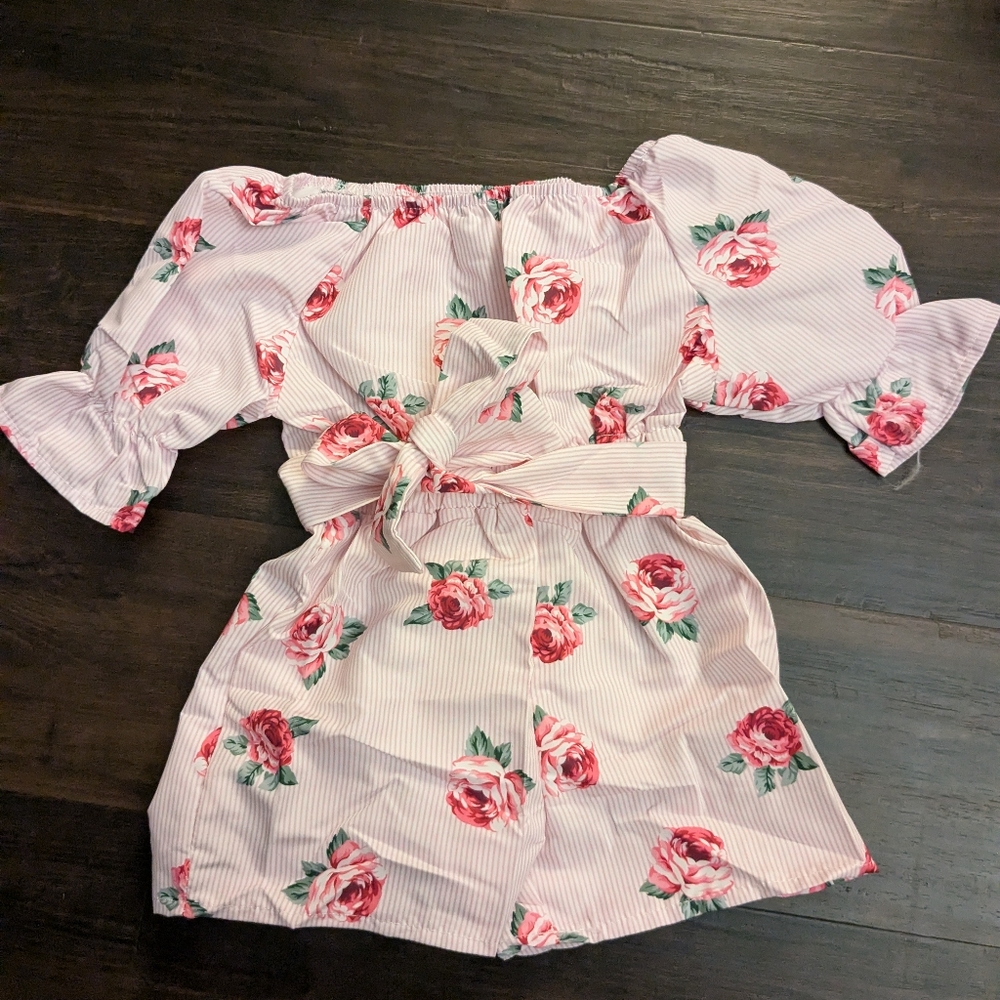 Baby girls floral romper size 110